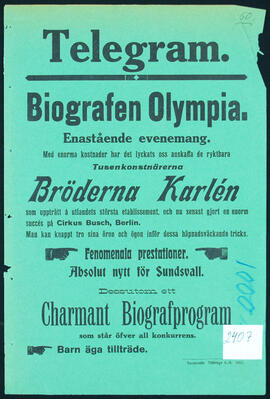 Affisch nr 2407, uppträdande, film