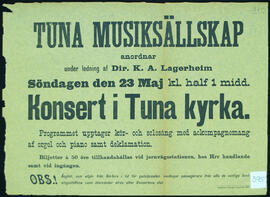 Affisch nr 0895, konsert