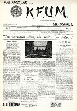 Månadsblad, K.F.U.M i Sundsvall, Nr 5, 1920