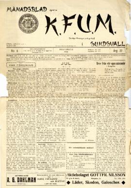 Månadsblad, K.F.U.M i Sundsvall, Nr 8, 1926