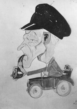 Karikatyrteckning, Medelpad, 1931