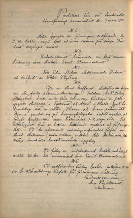 Protokoll 1910-03-09
