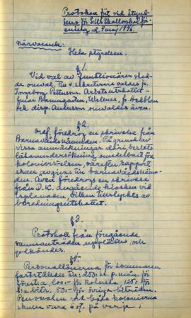 Styrelseprotokoll 1946-05-09