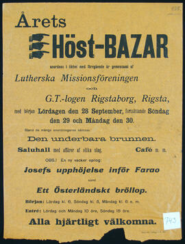 Affisch nr 0743, basar