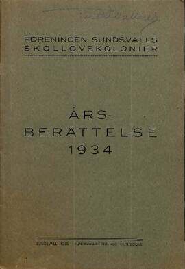 Års- och revisionsberättelse 1934