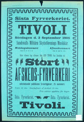 Affisch nr 2540, konsert, fyrverkeri
