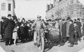 Fotografi, Försökstävlan på motorcykel, Sundsvall, 1919-09-21