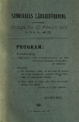 Protokoll 1906-02-23, program