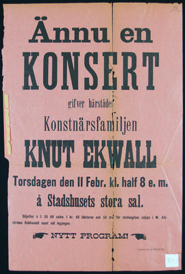 Affisch nr 0711, konsert