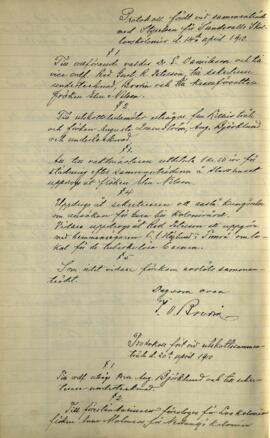 Styrelseprotokoll 1910-04-14