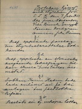 Styrelseprotokoll 1933-02-07