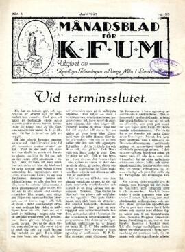 Månadsblad, K.F.U.M i Sundsvall, Nr 4, 1937