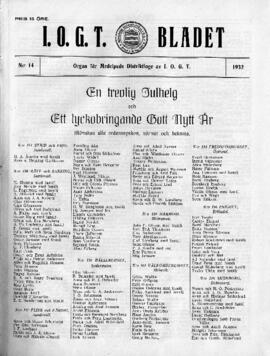 Distriktstidning, I.O.G.T BLADET Nr 14, 1932