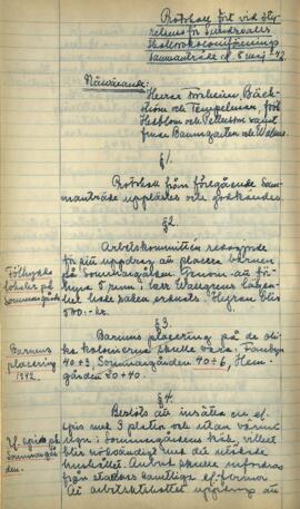 Styrelseprotokoll 1942-05-08
