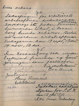 Styrelseprotokoll 1933-10-13