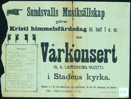 Affisch nr 0872, konsert