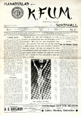 Månadsblad, K.F.U.M i Sundsvall, Nr 2, 1926