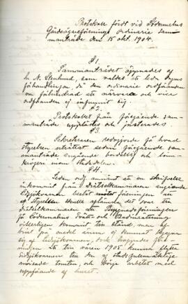 Sammanträdesprotokoll 1904-10-15
