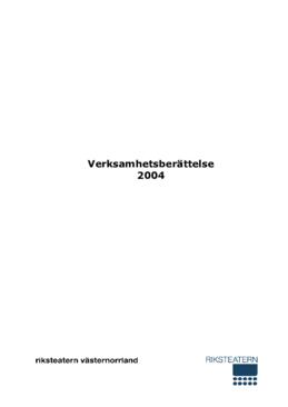 Verksamhetsberättelse 2004