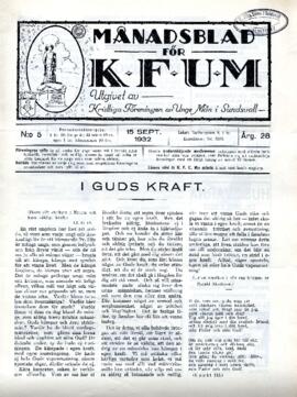 Månadsblad, K.F.U.M i Sundsvall, Nr 5, 1932