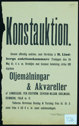 Affisch nr 0726, auktion