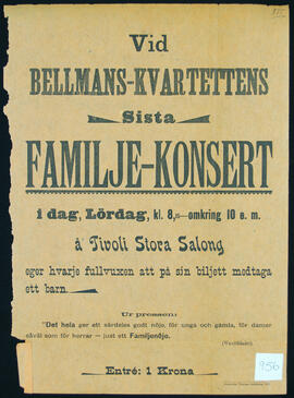 Affisch nr 0956, konsert
