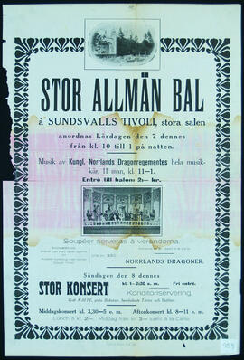 Affisch nr 0959, bal, konsert