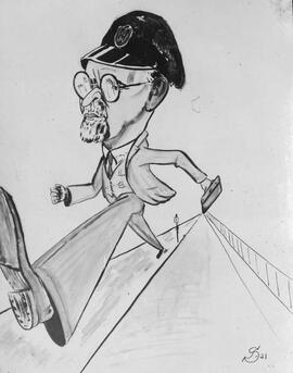 Karikatyrteckning, Medelpad, 1931