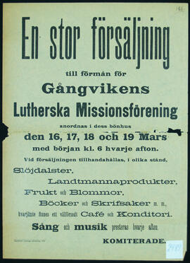 Affisch nr 2489, basar