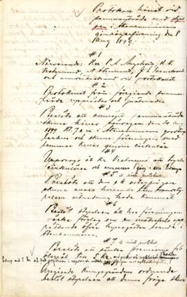 Styrelseprotokoll 1899-08-08