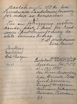 Styrelseprotokoll 1935-01-17