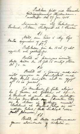Styrelseprotokoll 1904-01-27