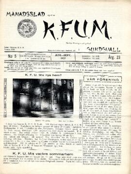 Månadsblad, K.F.U.M i Sundsvall, Nr 5, 1927