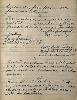 Styrelseprotokoll 1937-01-02