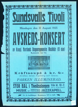 Affisch nr 0742, konsert