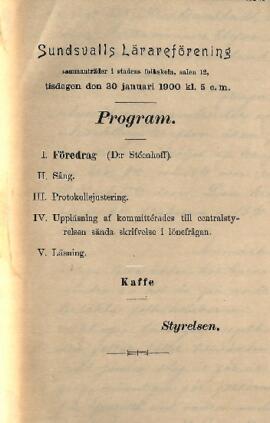 Protokoll 1900-01-30, program
