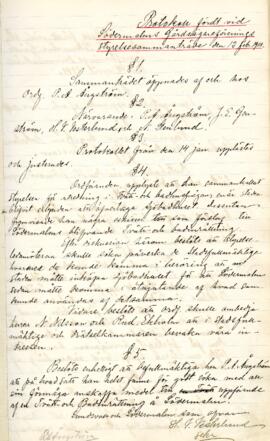 Styrelseprotokoll 1901-02-12