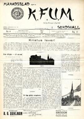 Månadsblad, K.F.U.M i Sundsvall, Nr 4, 1919