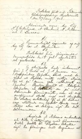 Styrelseprotokoll 1903-08-17