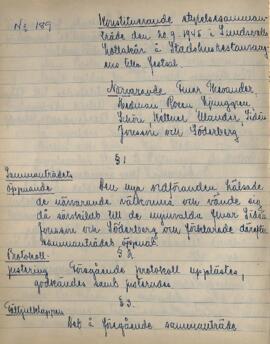 Styrelseprotokoll 1945-09-20