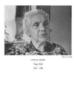 Transkribering, Intervju med Ottilia Wedin, Vigge, Stöde, Band 43-44, 1980-tal