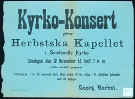 Affisch nr 0897, konsert