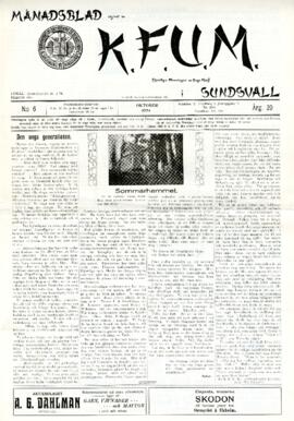Månadsblad, K.F.U.M i Sundsvall, Nr 6, 1924