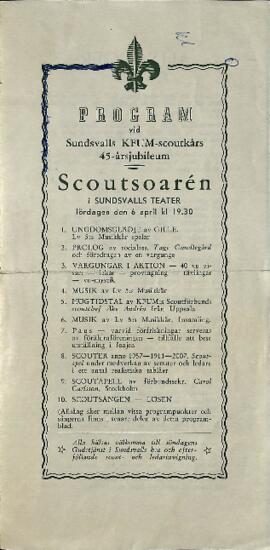 Program vid 45-årsjubileumet 1956