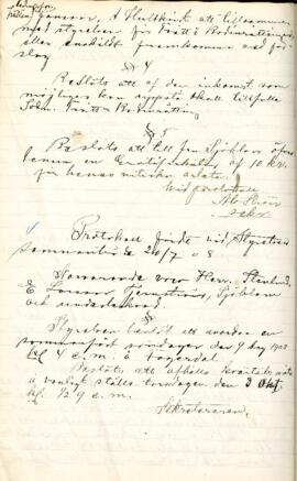 Styrelseprotokoll 1908-07-20