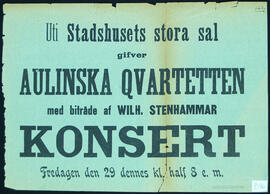 Affisch nr 0896, konsert