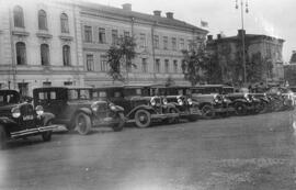 Fotografi, Uppställda bilar, Medelpad, 1930-1950-tal