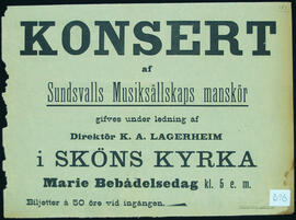 Affisch nr 0898, konsert