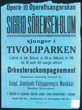 Affisch nr 0948, konsert