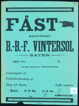 Affisch nr 1386, nykterhet, föredrag